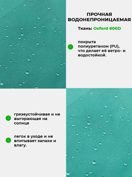 Матрас для шезлонга, лежака 60х190 сегментный SZO, Oxford 600D, поролон, пенополиуретан, непромокаемый Bio-Line  фото 14