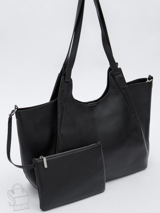 Сумка женская кожаная 1102-1MP black Polina&Eiterou