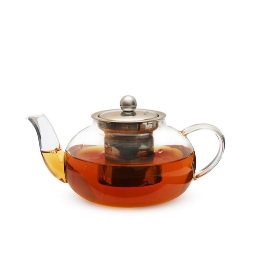 Чайник из жаропрочного стекла 800 мл Лондон с заварочной колбой из металла - Слон фото 2
