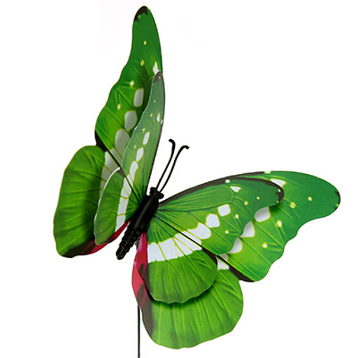 Декор Бабочка 12см на проволке 25см, цвета микс (Китай) - Домашняя мода фото 4