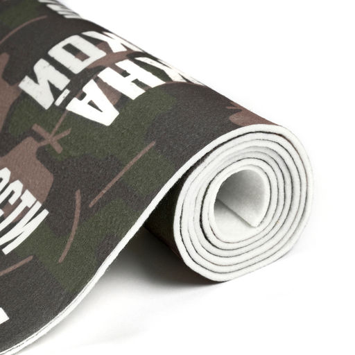 Коврик - лежак для бани и сауны с принтом «5 главных правил в бане», 150×50 см, полиэфир 70%, шерсть 30%, «Банная забава»