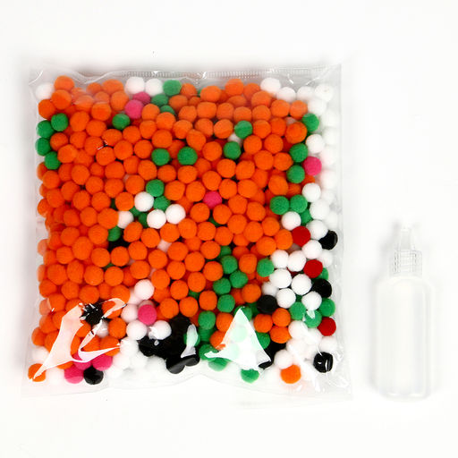 Картина помпонами «Милый котик», 20×20 см