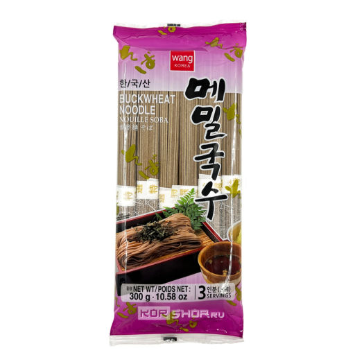Гречневая лапша Соба в японском стиле Wang, Корея, 300 г