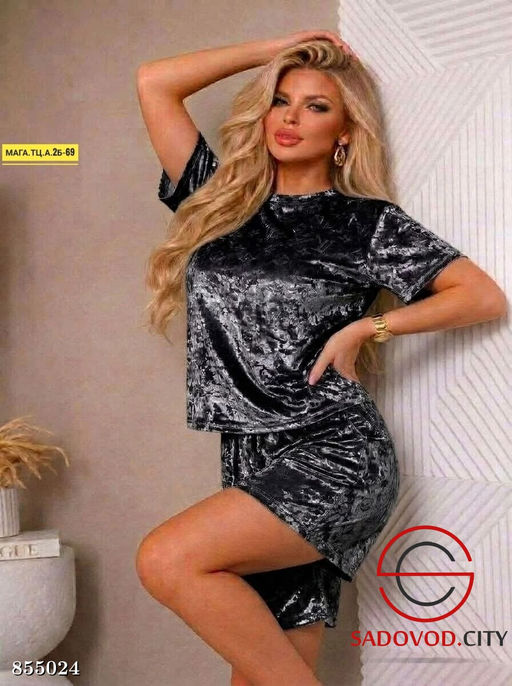 Костюм двойка из велюра - Fiona фото 4