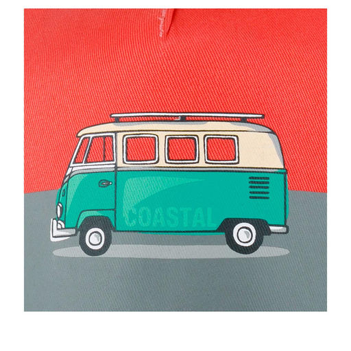 Бейсболка COASTAL арт. HFT Retro Beauty (красный / серый) фото 3