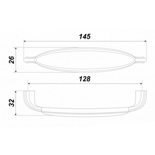 Ручка-скоба CAPPIO Ceramics, м/о 128 мм, цвет старинное серебро