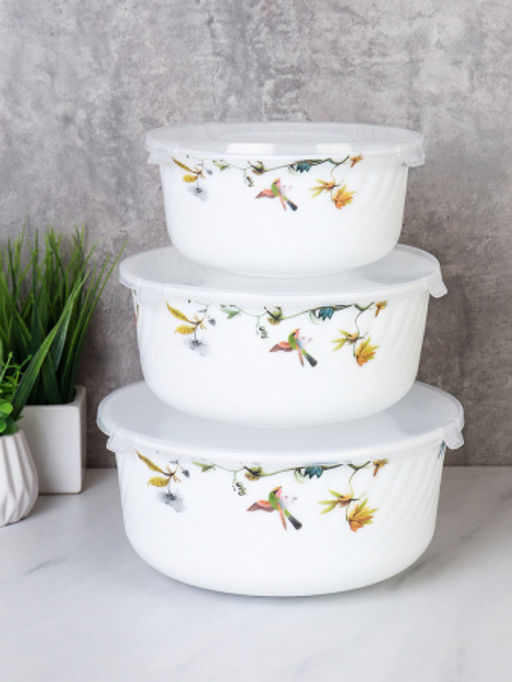 Салатник с крышкой 3 предмета / GRAY-HDW3B (7008) /уп 12/ Райский сад - ГалеонТрейд фото 2