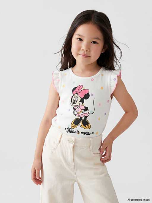 Футболка Minnie Mouse с принтом для девочек