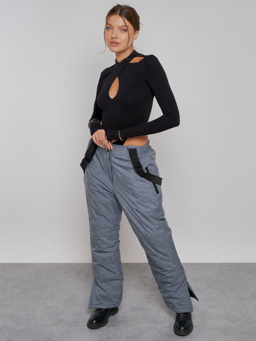 Полукомбинезон горнолыжный CHUNMAI 811Sr женский серый утеплитель 250 г/м² - Mtforce фото 17