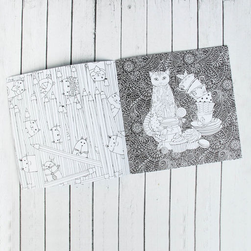 Цена за 2 шт. Раскраска - антистресс, альбом Котонастроение, 20 стр.