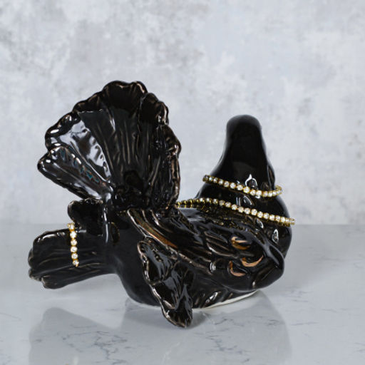 Статуэтка Голубь черная 11х17х10 см / B3022-4А /уп 18/ - ГалеонТрейд фото 2