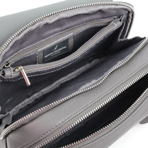 Женская кожаная сумка Sergio Valentini SV-SZ7361 Д.Грей  фото 4