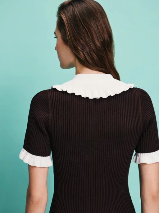 Вязаное платье миди с вискозой в составе / Zarina фото 9