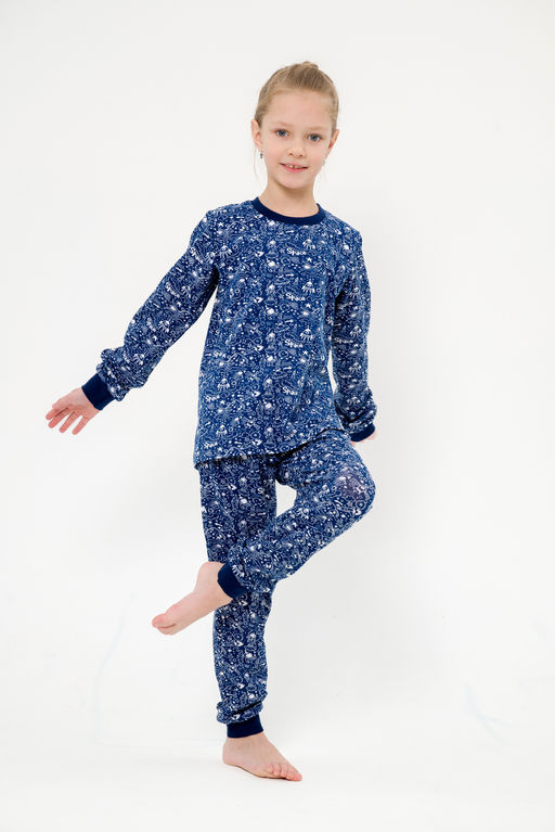 Пижама детская из кулирки пенье на манжетах Дрёма космос - Амадэль фото 9