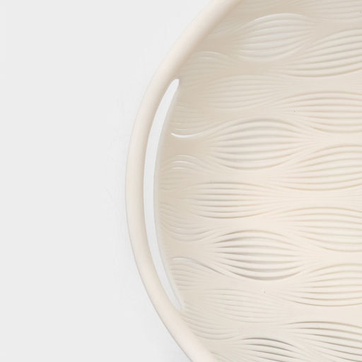 Ваза для фруктов Доляна Sirenna, пластик, 16.5×19.1×4 см, бежевая