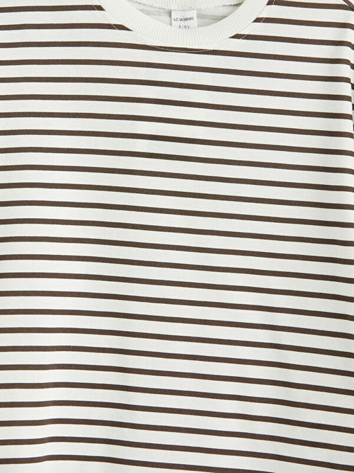 Bisiklet Yaka ?izgili Erkek ?ocuk Ti??rt