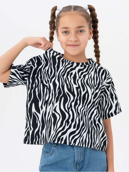 Футболка Зебра белый детская - София фото 4