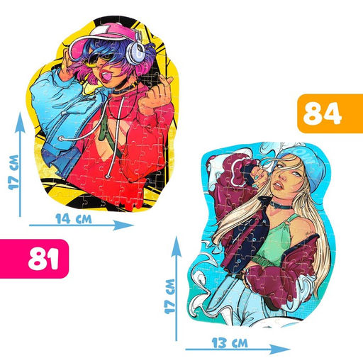 Фигурные пазлы 2 в 1 Крутые девчонки - Puzzle time фото 2