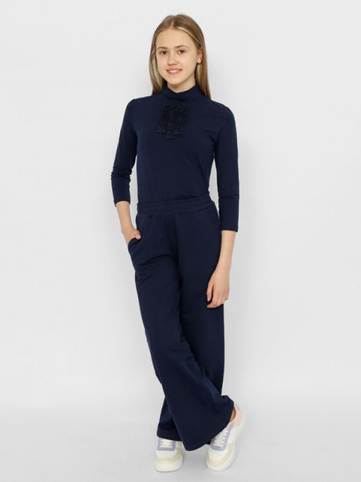 CRB wear/CWJG 63602-41 Водолазка для девочки,темно-синий/Ex.Cherubino  фото 3