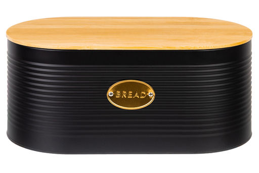 Хлебница 34*18*14 см Черная с бамбуковой крышкой - Elan gallery фото 5