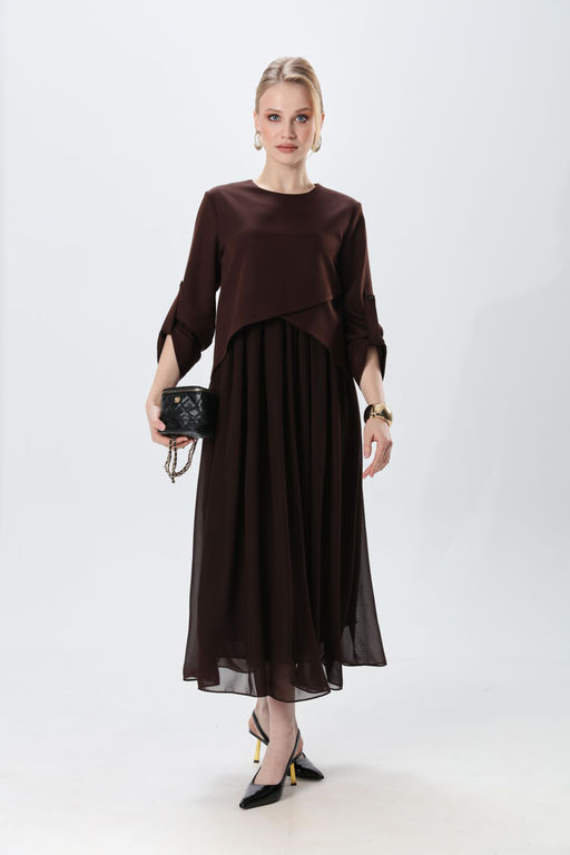 Платье NIKVA н740-24 шоколад  фото 8