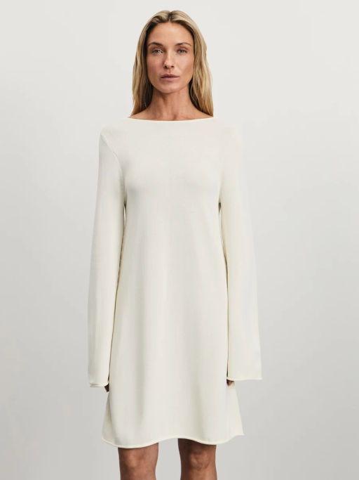 Вязаное мини платье из вискозы с открытой спиной / Zarina  фото 3