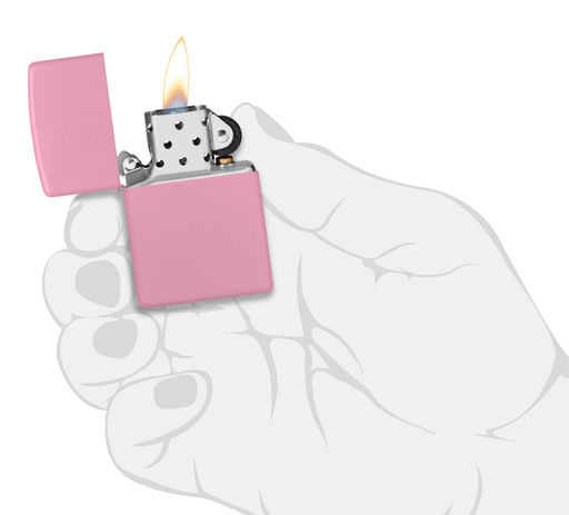 Зажигалка ZIPPO с розовым матовым покрытием | Pink Matte 238  фото 5