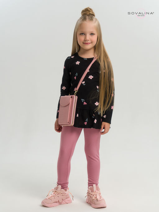 Костюм Алиса тюльпаны на черном-сухая роза - Sovalina фото 6