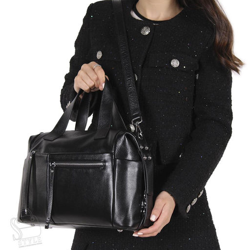 Сумка женская кожаная 6619VG black Vitelli Grassi  фото 2