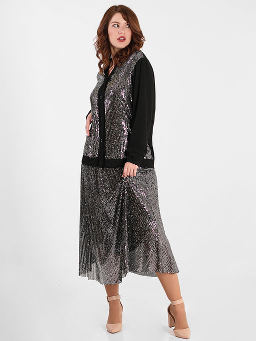 Костюм вечерний женский с кардиганом - Almond фото 4