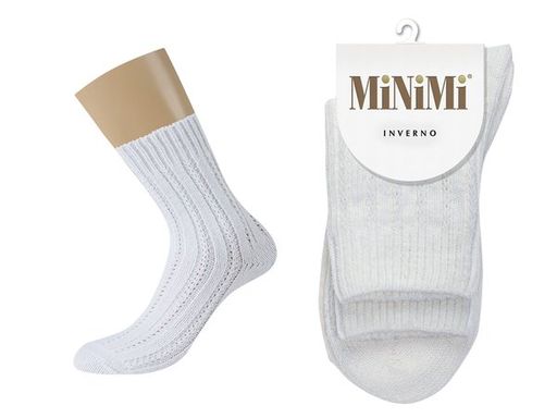 MINI INVERNO 3303 носки жен. (осенние модели) 10% Шерсть, 80% Акрил, 9% Полиамид, 1% Эластан - bianco
