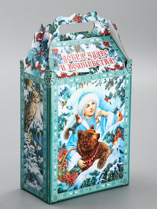 Подарочная новогодняя коробка «Зимняя сказка», для сладких подарков, 17.8×10×32.5 см