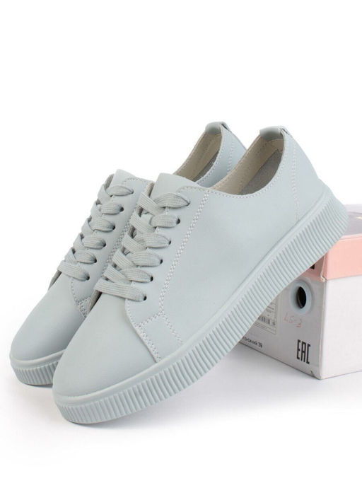 05-PDXL33-7 LT. BLUE Кроссовки женские (натуральная кожа)