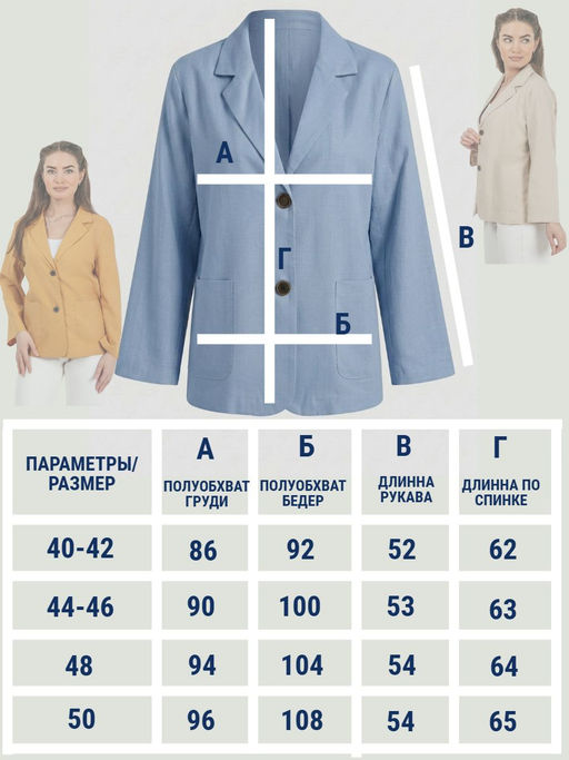 Пиджак (жакет) льняной