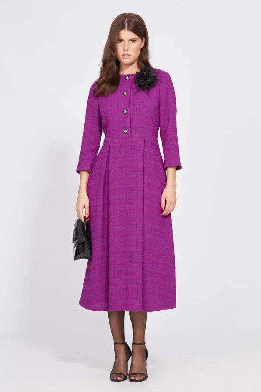 Платье твид 2495 фуксия - Eola фото 4