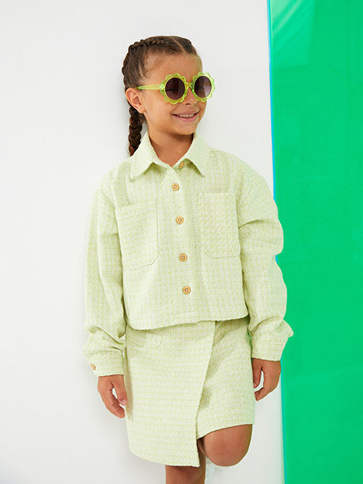 Ekose Uzun Kollu K?z ?ocuk G?mlek