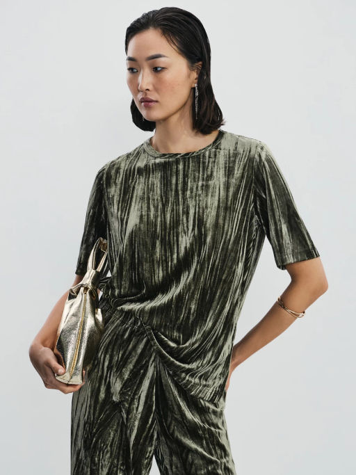 Футболка с коротким рукавом из бархата / Zarina