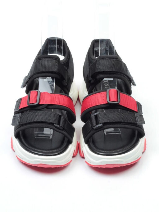 08-PED76-2 BLACK Босоножки (текстиль, стелька натуральная кожа)