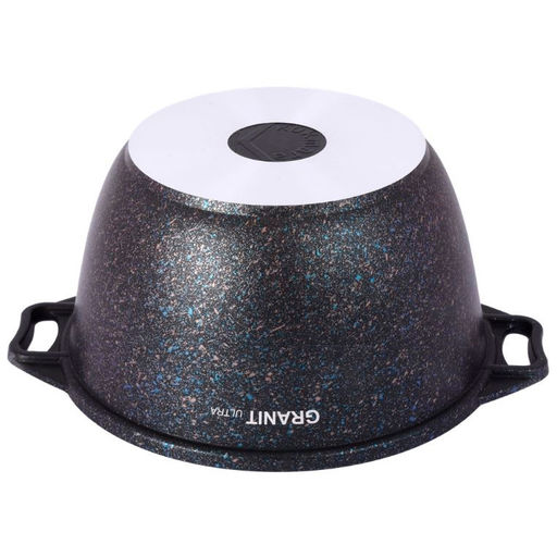 Кастрюля алюмин. 4л (стекл.крышка) (АП) "Granit ultra" blue (кгг42а)