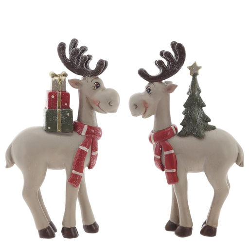 Фигурка декоративная "Олень", L8,5 W4,5 H16 см, 2в.