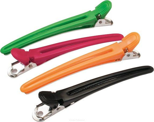 Dewal Зажим для волос CL2403, пластик с металлом, разноцветный, 8 см, 12 шт.  фото 2