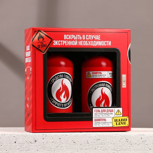 Подарочный набор Тушение мужика: гель для душа и шампунь для волос, 2?300 мл, HARD LINE