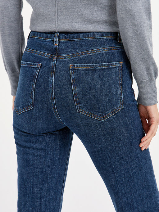 женские брюки клеш в синем цвете - Glenfield фото 6