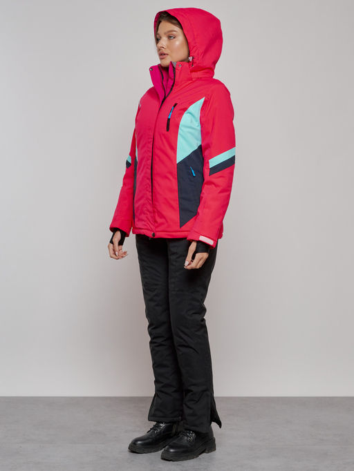 Горнолыжная куртка женская зимняя розового цвета 2201-1R - Chunmai фото 16