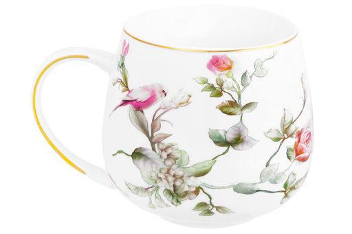 Кружка 400 мл 12,5*9,5*8,5 см Певчие птички бочонок, NEW BONE CHINA - Elan gallery фото 5
