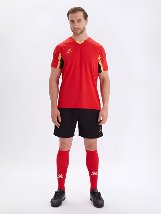 Футбольная форма KELME Short-Sleeved Football Suit (Red/Black)