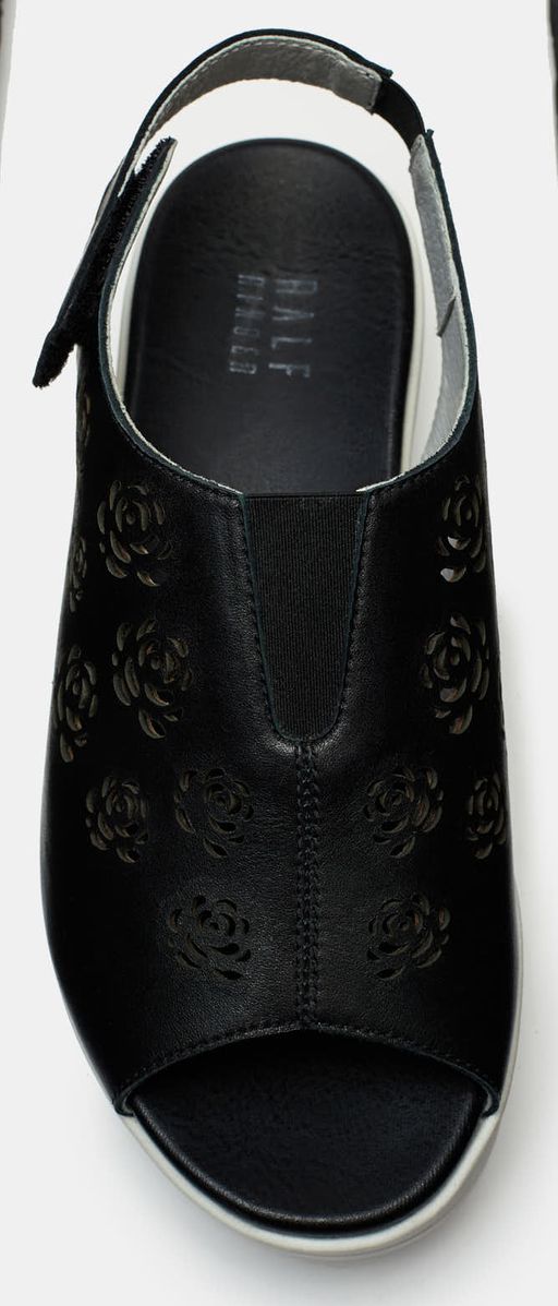 Сандалии Ralf Ringer Ula из натуральной кожи на платформе черные  фото 8