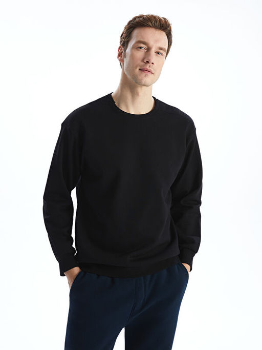 Bisiklet Yaka K?sa Kollu Erkek Sweatshirt