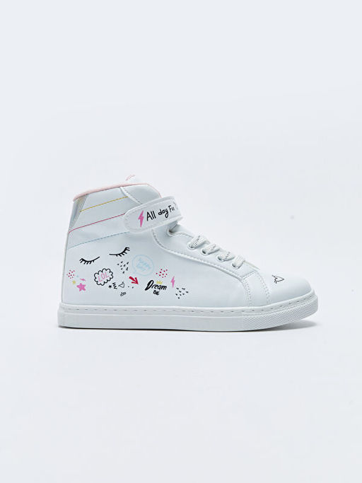 Bask?l? Ba?c?k C?rt C?rt ve Fermuarl? Bilek Boy K?z ?ocuk Spor Ayakkab? - Waikiki фото 2