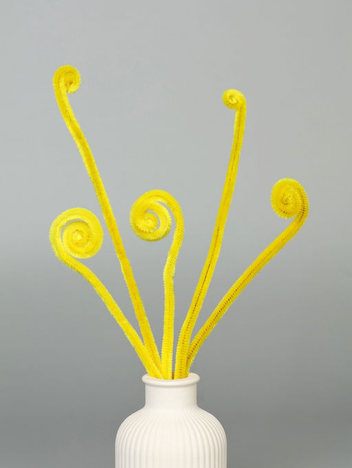 Синельная проволока, набор 100 шт, размер 1 шт 30х0,8 см, цвет желтый